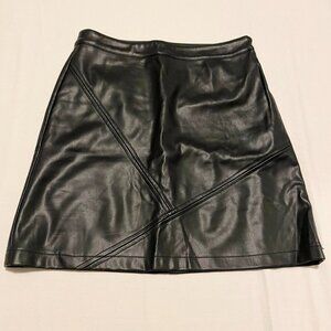 Noisy May Vegan Faux Leather Miniskirt Zip Closure Womens Size Small